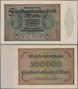 Niemcy - 500.000 Mark 1923 * P88b * DEU-99e * AB