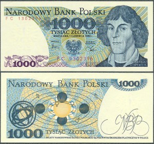 Polska - 1000 Złotych 1982 * Kopernik * seria FC