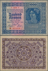 Austria - 1000 Kronen 1922 * P78c