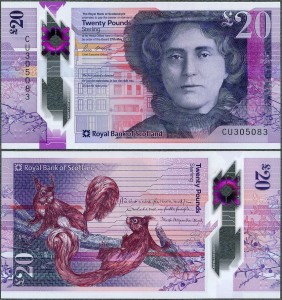 Szkocja - 20 Pounds 2019 * W372a * RBS * polimer