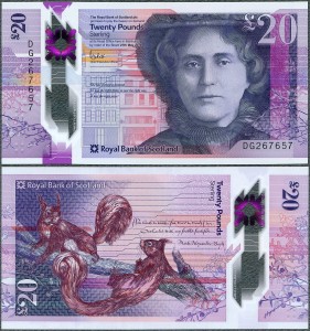 Szkocja - 20 Pounds 2019 * W372b * RBS * polimer