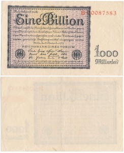 Niemcy - 1 Billion Mark 5.11.1923 * P134 * st. +3