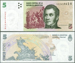 Argentyna - 5 Pesos ND/2013 * P353g * H 