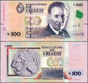 Urugwaj - 100 Pesos Urug. 2019 * P95b * Seria H