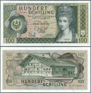Austria - 100 Schilling 1969 * P146 * 2. Auflage