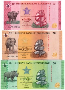 Zimbabwe - zestaw 10, 20 & 50 ZiG 2026 * seria AA