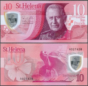 Św. Helena - 10 Pounds ND/2026 * Karol III  * polimer