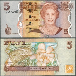 Fidżi - 5 Dollars ND/2007 * P110a * Elżbieta II