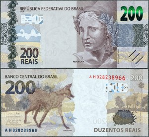 Brazylia - 200 Reais 2020 * W 258 * wilk pampasowy