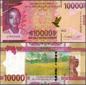 Gwinea - 10.000 Francs 2022 * W49Ad * krajobraz 