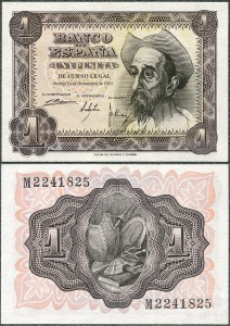 Hiszpania - 1 Peseta 1951 * P139  * Don Kichot 