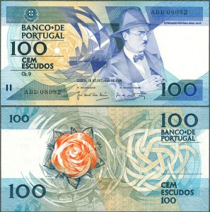 Portugalia - 100 escudos 1986 * P179a * Pessoa