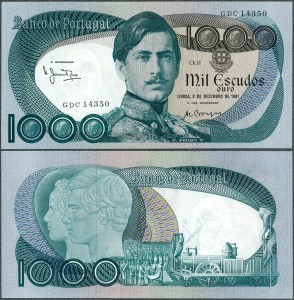 Portugalia - 1000 escudos 1981 * P175c * Pedro V