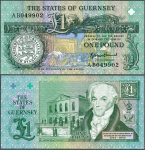 Guernsey - 1 Pound ND/1991 * P52d * seria AB