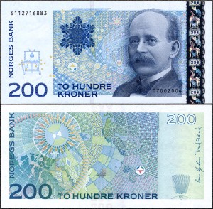 Norwegia - 200 Kroner 2004 * P50c * Birkeland