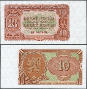 Czechosłowacja - 10 Korun 1953 * P83a (druk ZSRR)