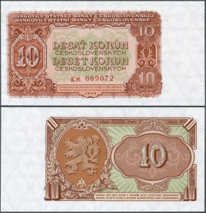 Czechosłowacja - 10 Korun 1953 * P83b (druk CSRS)