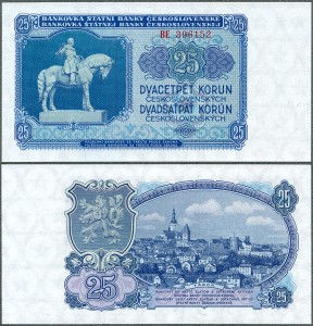 Czechosłowacja - 25 Korun 1953 * P84a (druk ZSRR)