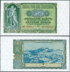 Czechosłowacja - 50 Korun 1953 * P85a (druk ZSRR)