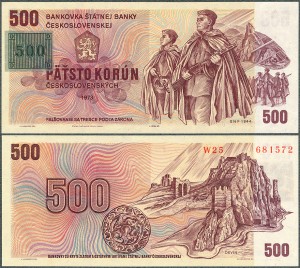 Czechy - 500 Korun 1973 (1993) * P2b * prowizorium