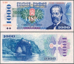 Czechy - 1000 Korun 1993 * P3c * znaczek drukowany