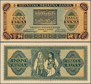 Chorwacja - 1000 Kuna 1943 * P12