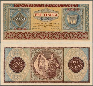 Chorwacja - 5000 Kuna 1943 * P13