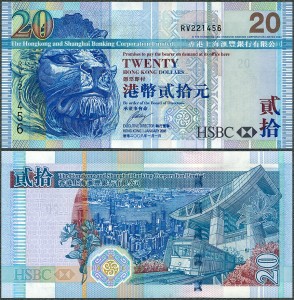 Hongkong - 20 Dollars 2008 * P207e * HSBC