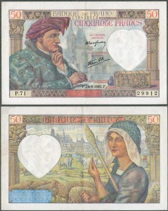 Francja - 50 Francs 1941 * P93 * stan -1/+2