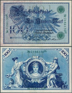 Niemcy (Cesarstwo) - 100 Mark 1908 * P34 * UNC 