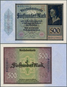 Niemcy - 500 Mark 1922 * P73 * DEU-80
