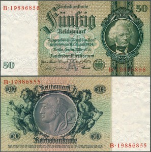 Niemcy - 50 Mark 1933 * P182a * DEU-183b