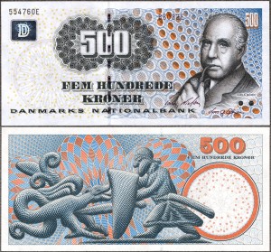 Dania - 500 Kroner 2008 * P63e * Niels Bohr 