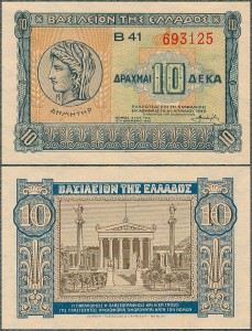 Grecja - 10 Drachmai 1940 * P314