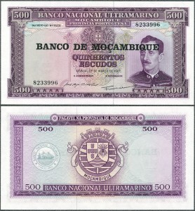 Mozambik - 500 Escudos 1967 (1976) * P118