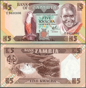 Zambia - 5 Kwacha ND/1984 * P25c