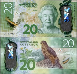 Nowa Zelandia - 20 Dollars 2016 * P193a * Elżbieta II * polimer
