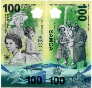 Samoa - 100 Tala 2026 * 100 Lat Elżbiety II * polimer