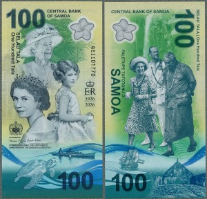 Samoa - 100 Tala 2026 * 100 Lat Elżbiety II * polimer