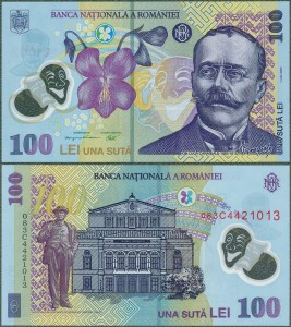 Rumunia - 100 Lei 2005 (2008) * starszy typ * polimer